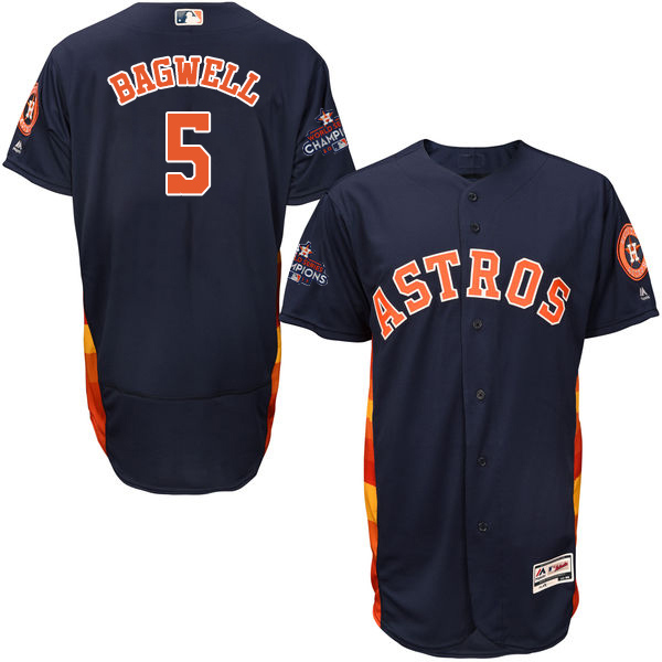Astros #5 Jeff Bagwell Navy Blue Flexbase Authentic Collection World Series Champions Stitched MLB Jersey